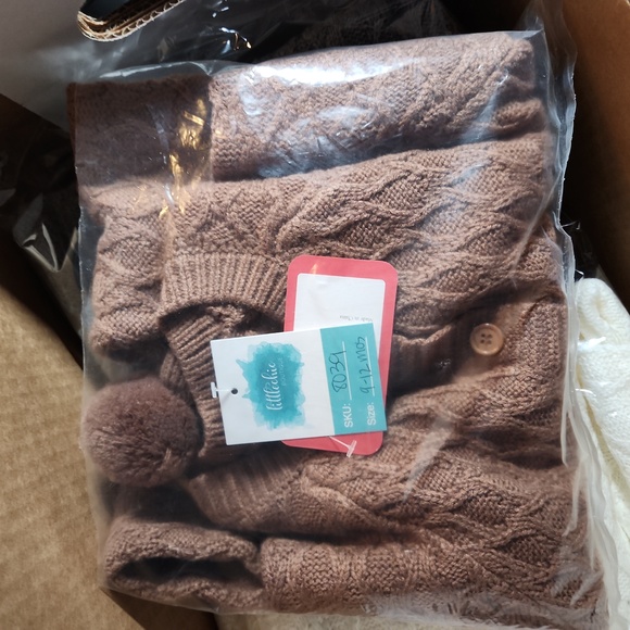 BABY Gender Neutral Brown Winter Cable Knit Jumpsuit & Hat By Littlechic … - Picture 8 of 8